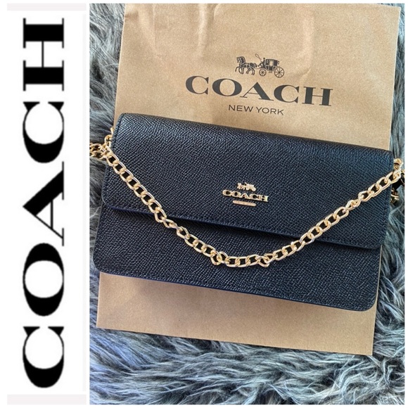 NWT authentic COACH 3 in 1 leather purse black - Picture 4 of 9